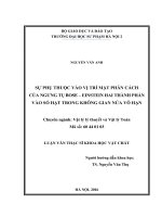 Sự phụ thuộc vào vị trí mặt phân cách của ngưng tụ bose   einstein hai thành phần vào số hạt trong không gian nửa vô hạn (LV01860) 
