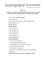 Giảng dạy ngữ pháp tiếng Anh theo phương pháp lấy người học làm trung tâm thông qua các trò chơi ngôn ngữ