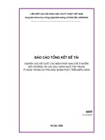 ghiên cứu đề xuất các biện pháp hạn chế ô nhiễm môi trường tại các khu chăn nuôi tập trung ở vùng trung du phía Bắc nhằm phát triển bền vững