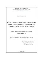 Luận văn sức căng mặt ngoài của ngưng tụ bose   einstein hai thành phần trong không gian nửa vô hạn 