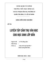 Luyện tập cảm thụ văn học cho học sinh lớp 4
