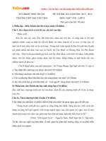 Đề thi học kì 1 môn Ngữ Văn lớp 11 trường THPT Nguyễn Trãi, Ninh Thuận năm học 2015 - 2016