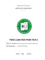 Phương pháp giải bài toán phân tích khối lượng