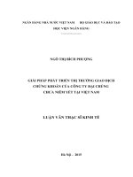Giải pháp phát triển thị trường giao dịch chứng khoán của công ty đại chúng chưa niêm yết tại Việt Nam