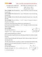 Đề thi học kì 1 môn Vật lý lớp 11 trường THPT Thuận An, Thừa Thiên Huế năm học 2015 - 2016