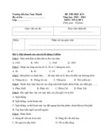 De kiem tra hoc ki i khoi 4 đã chọn