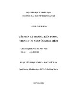 Cái nhìn và trường liên tưởng trong thơ nguyễn khoa điềm  