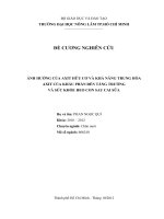 Ảnh hưởng của axit hữu cơ và khả năng trung hòa của khẩu phần đến tăng trưởng và sức khỏe heo con