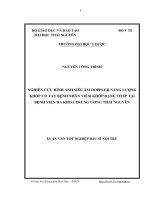 Nghiên cứu hình ảnh siêu âm doppler năng lượng khớp cổ tay bệnh nhân viêm khớp dạng thấp tại bệnh viện đa khoa trung ương thái nguyên 