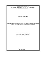 Đảng bộ huyện định hóa (thái nguyên) lãnh đạo thực hiện chính sách dân tộc từ năm 2001 đến năm 2012 