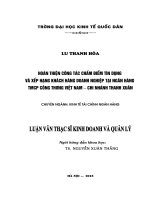 Giải pháp hoàn thiện công tác chấm điểm tín dụng và xếp hạng doanh nghiệp tại Ngân hàng thương mại cổ phần Công Thương Việt Nam – chi nhánh Thanh Xuân