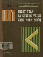 101 thuật toán và chương trình bài toán khoa học kỹ thuật và kinh tế bằng ngôn ngữ c  lê văn doanh và các tác giả khác 