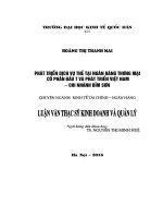 PHÁT TRIỂN DỊCH VỤ THẺ TẠI NGÂN HÀNG THƯƠNG MẠI CỔ PHẦN ĐẦU TƯ VÀ PHÁT TRIỂN VIỆT NAM  CHI NHÁNH BỈM SƠN