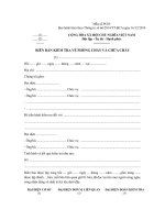 Biên bản kiểm tra về phòng cháy chữa cháy