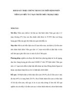 Tiểu luận khảo sát triệu chứng trầm cảm trên bệnh nhân viêm gan siêu vi c mạn trước điều trị đặc hiệu 