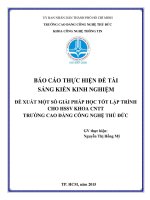 Đề xuất một số giải pháp học tốt lập trình cho HSSV khoa CNTT