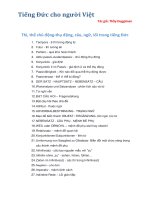 Tiếng Đức cho người Việt - Thì thể chủ động thụ động câu ngữ lối trong tiếng Đức