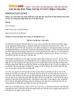 Giải bài tập SGK Tiếng Anh lớp 12 Unit 5: Higher Education