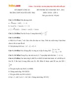 Đề thi học kì 1 môn Toán lớp 11 trường THPT Nguyễn Hữu Thọ, Long An năm học 2015 - 2016