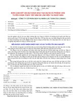 Đơn cam kết xin dự khóa đào tạo dự bị và phỏng vấn tuyển chọn thực tập sinh đi làm việc tại nhật bản