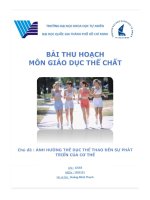 Tiểu luận ảnh hưởng thể dục thể thao đến sự phát triển của cơ thể 