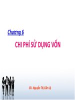 QUẢN TRỊ TÀI CHÍNH- CHƯƠNG 6