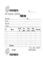 nội dung phiếu thu, hóa đơn bán lẻ kenwin tiệm tóc hia salon 