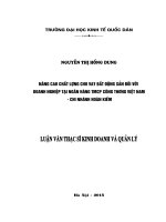 Nâng cao chất lượng cho vay bất động sản đối với doanh nghiệp tại Vietinbank Hoàn Kiếm