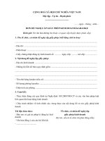 Mẫu đơn đề nghị cấp phép kinh doanh karaoke