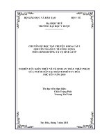 Tiểu luận chuyên đề nghiên cứu kiến thức về vệ sinh an toàn thực phẩm của người dân tại thành phố tuy hòa   phú yên 