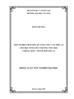 Một số biện pháp rèn kỹ năng viết văn miêu tả cho học sinh lớp 4 trường tiểu học chiềng sinh  thành phố sơn la 