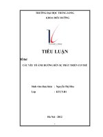 Tiểu luận các yếu tố ảnh hưởng đến sự phát triển cơ thể 