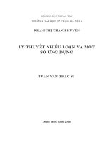 Nghiên cứu lý thuyết nhiễu loạn và một số ứng dụng của lý thuyết nhiễu loạn trong cơ học lượng tử và trong lý thuyết chất rắn