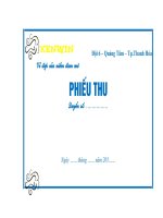 phổ màu phiếu thu, hóa đơn bán lẻ kenwin tiệm tóc hia salon 