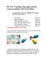 Tiểu luận ứng dụng công nghệ sinh học trong xét nghiệm ADN huyết thống 