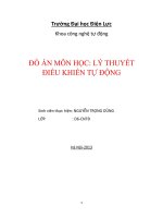 Đồ án môn học lý thuyết điều khiển tự động - Trường Đại học Điện Lực