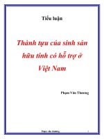 Khóa luận tiểu luận thành tựu của sinh sản hữu tính có hỗ trợ ở việt nam 