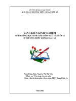 Bồi dưỡng học sinh giỏi môn ngữ văn lớp 12 ở trường THPT Châu Sa