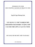 Xây dựng và thử nghiệm trò chơi hình thành biểu tượng chữ cái cho trẻ lớp lá tại Tây Ninh