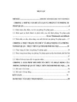 Tổ chức và hoạt động của phòng Tư pháp quận từ thực tiễn thành phố Hà Nội