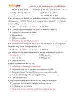Đề thi giữa học kì 1 môn Vật lý lớp 11 trường THPT Lý Thái Tổ, Bắc Ninh năm học 2016 - 2017