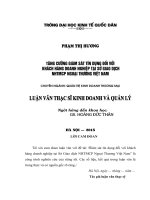 Giám sát tín dụng đối với khách hàng doanh nghiệp tại Sở Giao dịch NHTMCP Ngoại Thương Việt Nam
