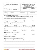 Đề thi học kì 1 môn Toán, Tiếng Việt lớp 5 trường tiểu học Tam Hưng, Hà Nội năm 2015 - 2016