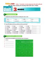 Bài tập Tiếng Anh lớp 10 Chương trình mới Unit 3: Music