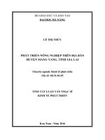 Phát triển nông nghiệp trên địa bàn huyện mang yang, tỉnh gia lai 