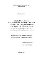 Xây dựng và sử dụng câu hỏi trong dạy học lịch sử ở trường THPT dựa trên phong cách học tập của học sinh 
