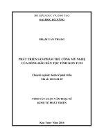 Phát triển sản phẩm thủ công mỹ nghệ của đồng bào dân tộc tỉnh kon tum 