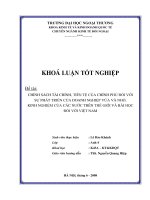 Chính sách tài chính, tiền tệ của chính phủ đối với sự phát triển của doanh nghiệp vừa và nhỏ  kinh nghiệm của các nước trên thế giới và bài học đối với việt nam 