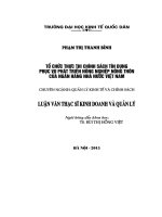 Tổ chức thực thi chính sách tín dụng phục vụ phát triển nông nghiệp, nông thôn của Ngân hàng Nhà nước Việt Nam