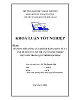 Hành vi tiêu dùng của khách hàng quốc tế và ảnh hưởng của nó tới các doanh nghiệp việt nam trong quá trình hội nhập 